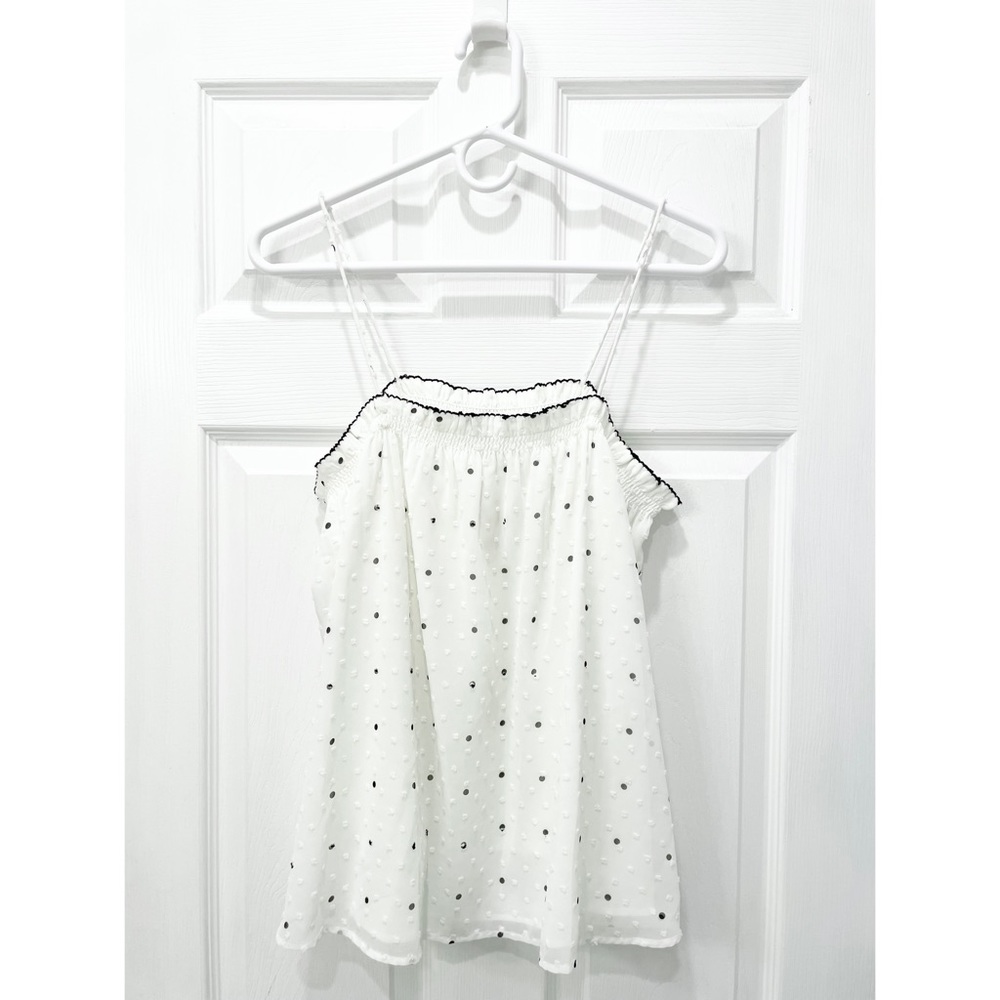 Ann Taylor LOFT Polka Dot Spaghetti Strap Top